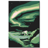 Painting by Numbers Howling Wolf in the Northern Lights Shipping from DE